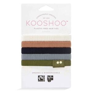 Kooshoo Hair Ties Organic Cotton Plastic-Free Set of 5